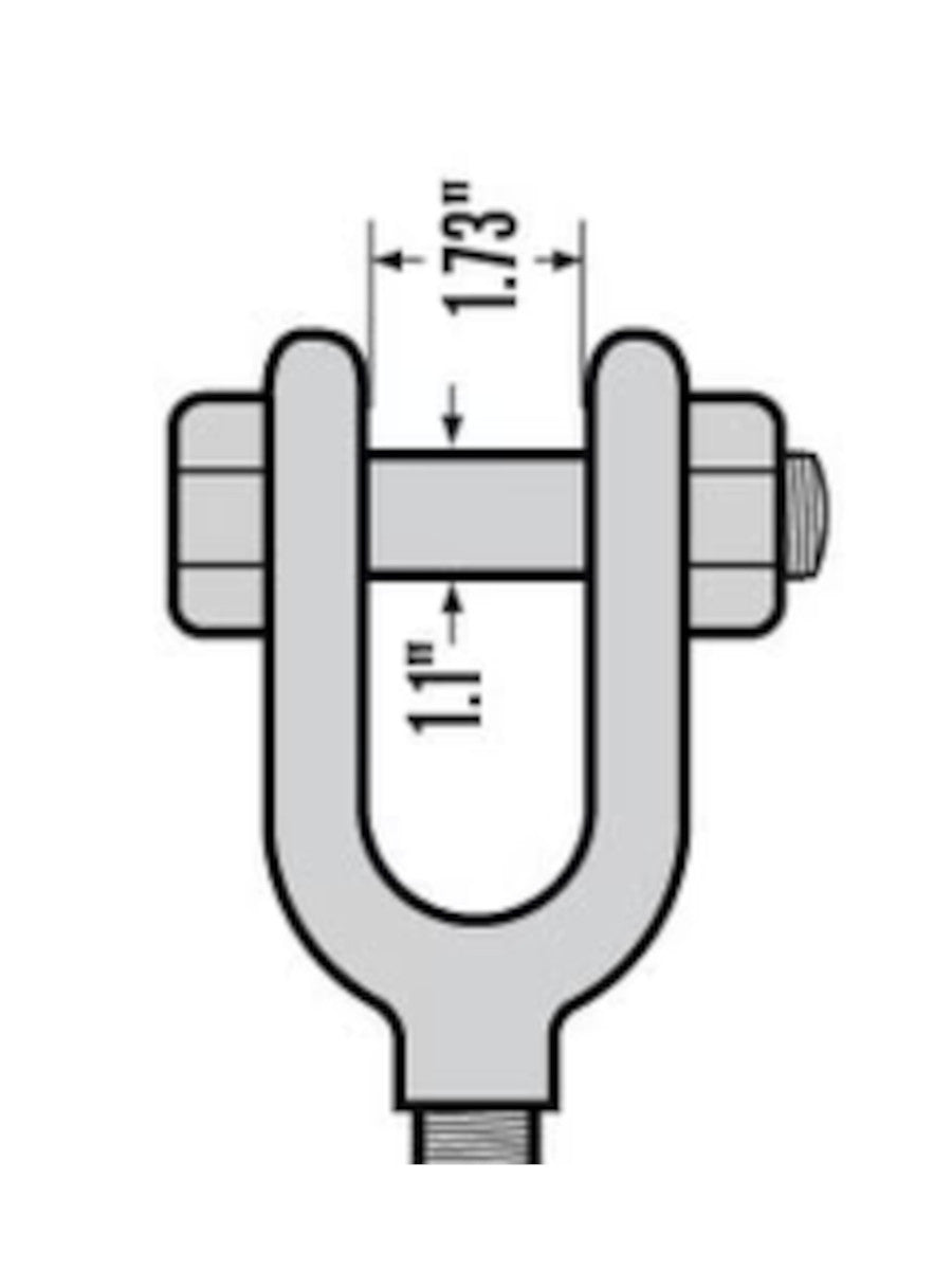 Turnbuckles Jaw & Jaw 24in. X 1-1/4in. Heavy Duty Galvanized Steel Rigging Hardware - New Surplus
