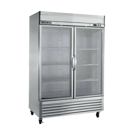 Maxx Cold MXSR-49GD Glass Door Reach In Refrigerator  -  Reconditioned
