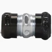 Eaton Crouse-Hinds 651S 3/4" EMT Compression Connectors - 100 Pack, Steel, Silver