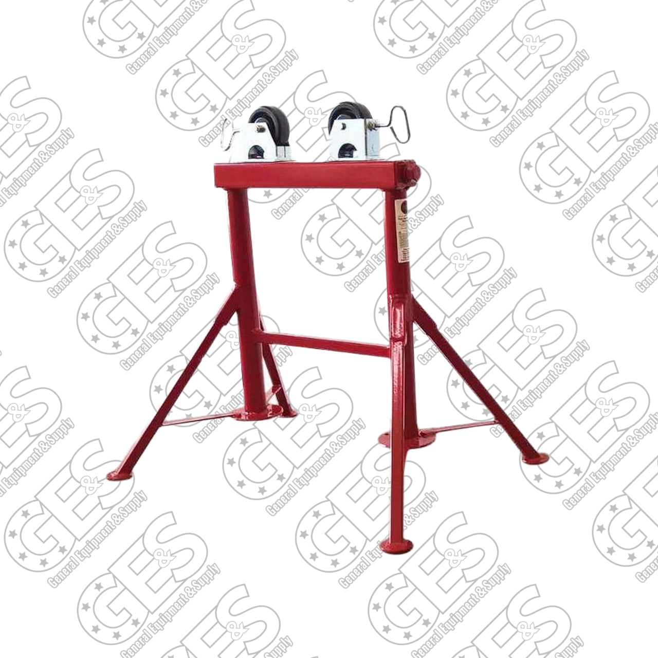 B&B 4305 Adjustable Four Leg Pipe Roller with Rubber Wheels - Reconditioned