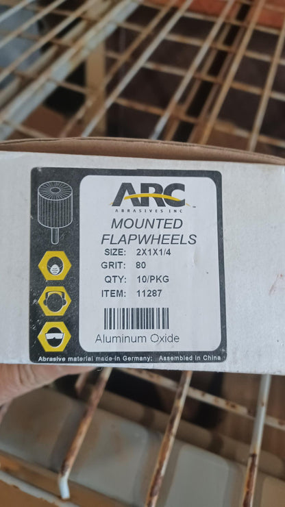 Arc Abrasives 11287 Mounted Flap Wheel 10 per box - New Surplus