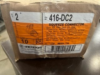 Bridgeport 416-DC2 Squeeze Connector 10 per box - New Surplus