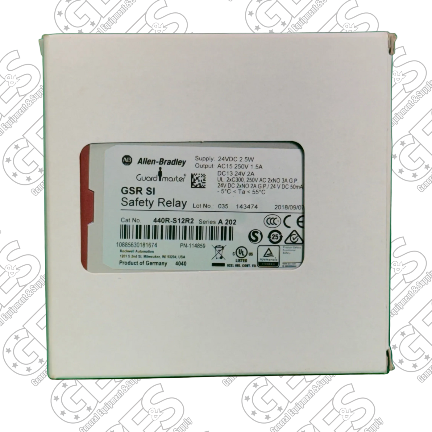 Allen-Bradley 440R-S12R2 Guardmaster Single Input Safety Relay - New Surplus