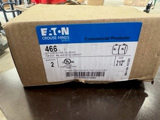 Eaton Crouse-Hinds 466 2 1/2", set screw type coupling- New Surplus