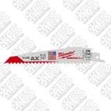 Milwaukee 48-00-8021 6" 5 TPI Sawzall Blade (25PK) - New Surplus