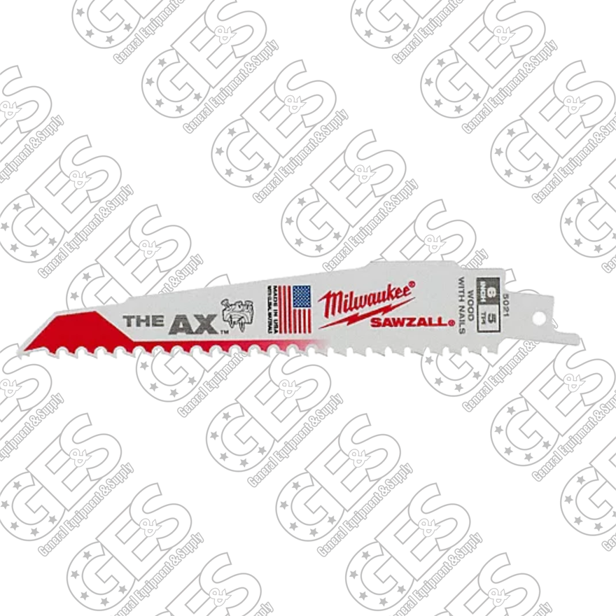 Milwaukee 48-00-8021 6" 5 TPI Sawzall Blade (25PK) - New Surplus