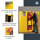 Justrite 891220 Sure‑Grip 12 Gal Flammable Cabinet - Reconditioned