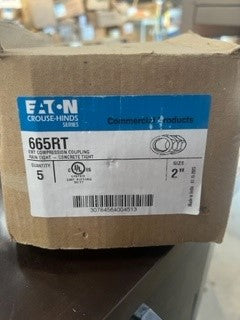 Eaton Crouse Hinds 665RT 2" RT Comp Raintight Coupling QTY 5-New Surplus