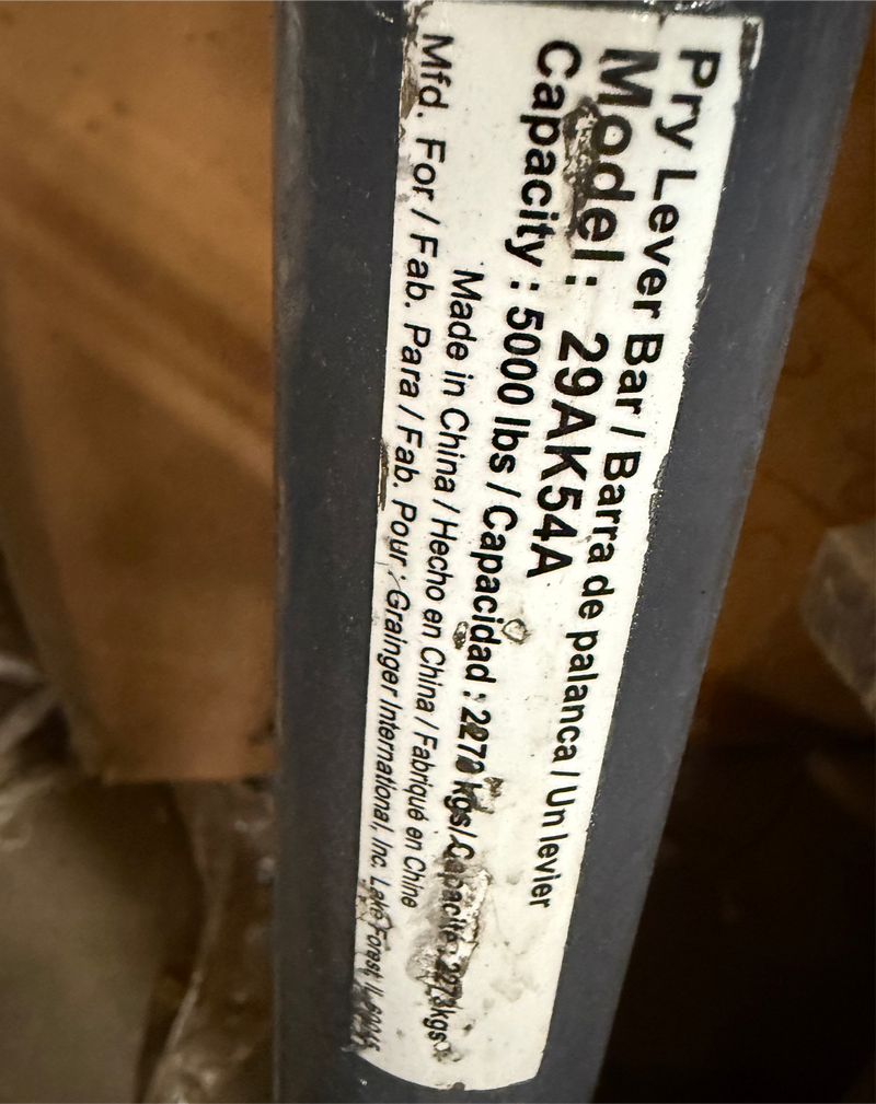 GE&S 29AK54A Pry Lever Bar Dolly - Reconditioned