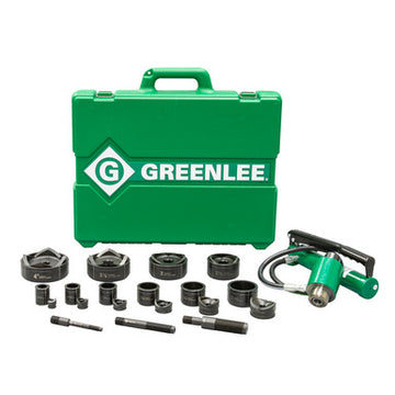 Greenlee 7310 11 Ton Hydraulic Knockout Kit w/ Hand Pump (1/2"-4") - Reconditioned