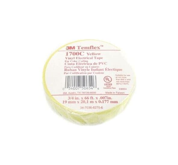 3M Temflex 1700C Vinyl Electrical Tape - New Surplus