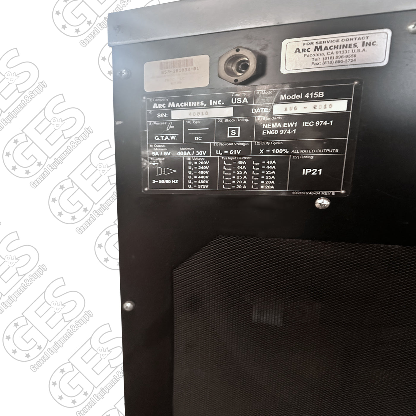 AMI Model 415 2010 400A Power Supply - Reconditioned