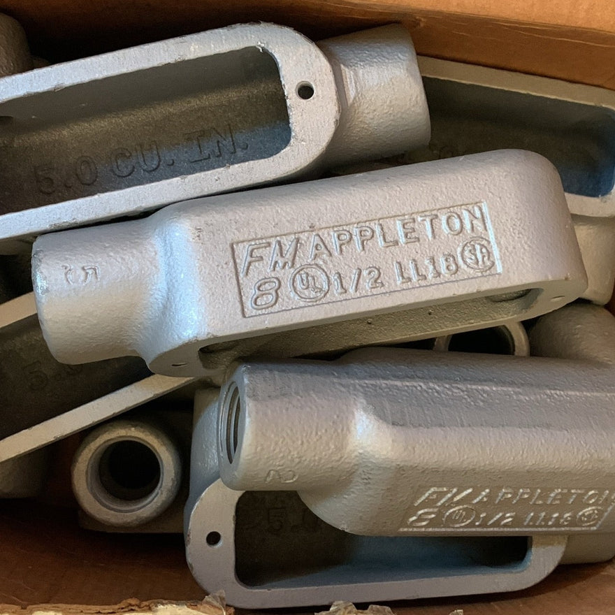 Appleton LL18 Conduit Body 1/2 in. 10 per box - New Surplus