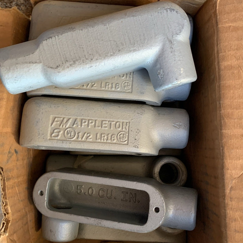 Appleton LR18 Conduit Body 1/2 in. 10 per box - New Surplus
