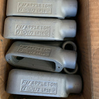 Appleton LR18 Conduit Body 1/2 in. 10 per box - New Surplus