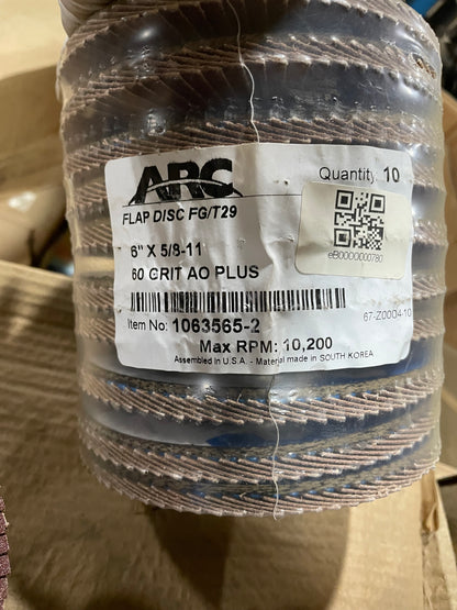 Arc Abrasives 1063565-2 Flap Disc FG/T29 - New Surplus