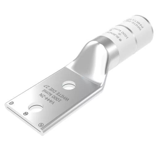 Burndy YA442N – 1000 kcmil CU 2‑Hole Long Barrel Lug - New Surplus