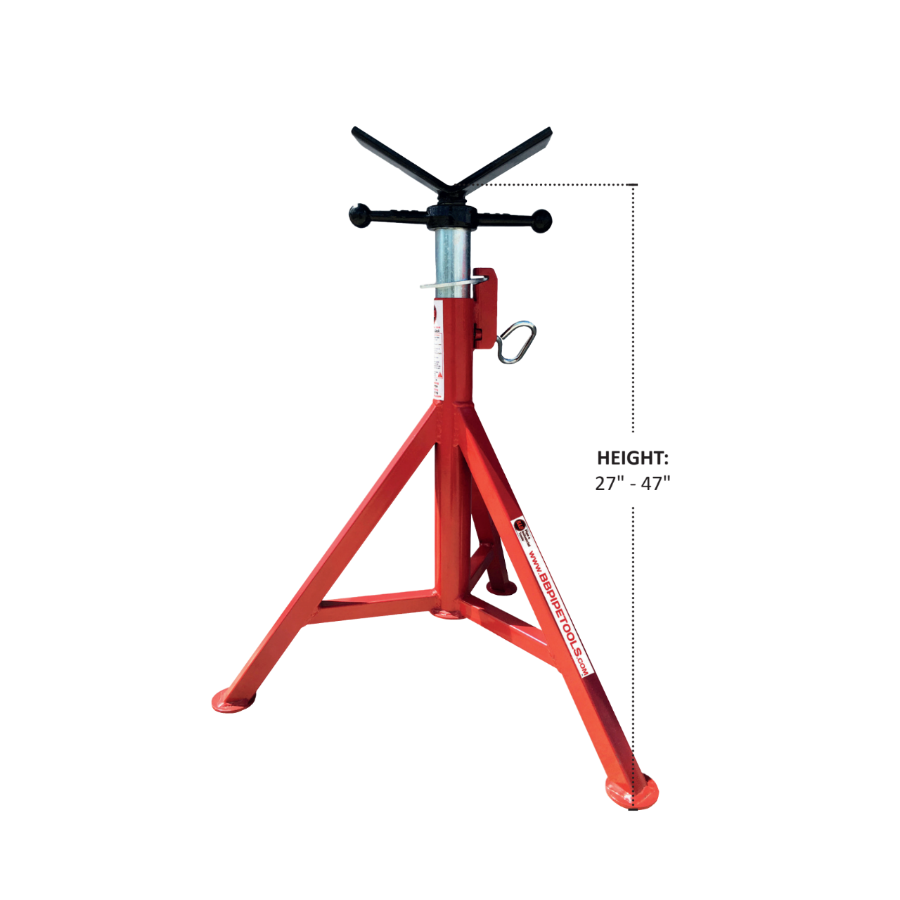 B&B pipe tools 4100 Vee Head Adjustable Pipe Jack