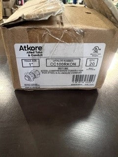 Atkore CC100RKON 1 in. Steel Compression Connector 20 per box - New Surplus