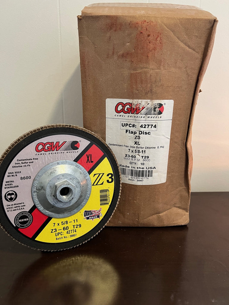 CGW Abrasives 42774 Premium Z3 XL T29 Flap Disc 7 in. New Surplus