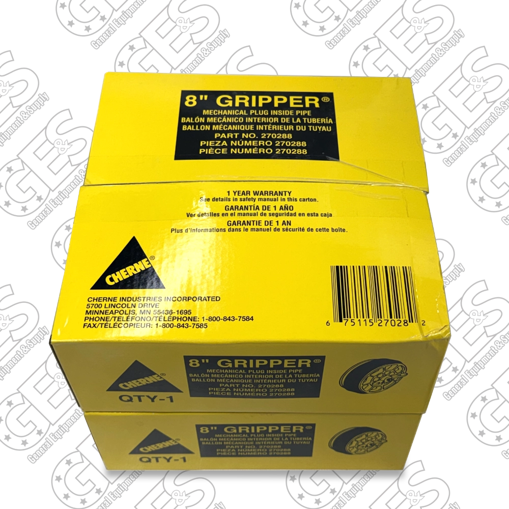Cherne 270270 8" End of Pipe Gripper - New Surplus