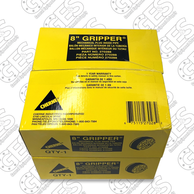 Cherne 270270 8" End of Pipe Gripper - New Surplus