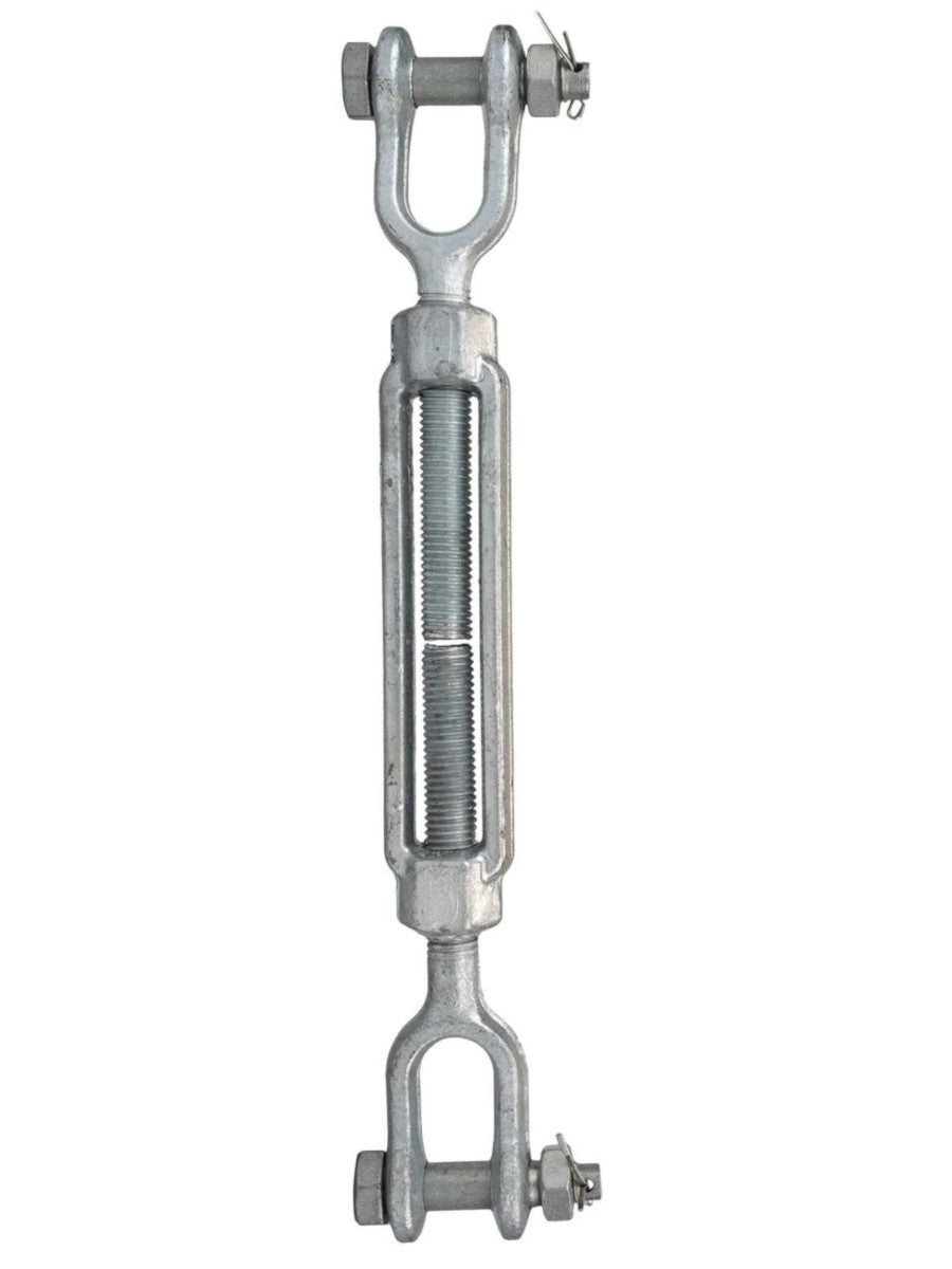 Turnbuckles Jaw & Jaw 12in. X 1-1/4in. Heavy Duty Galvanized Steel Rigging Hardware - New Surplus