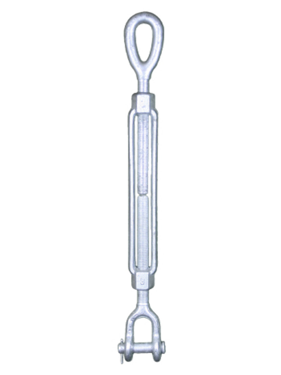 Turnbuckles Eye & Jaw 24in. X 1-1/2in. Heavy Duty Galvanized Steel Rigging Hardware - New Surplus