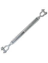 Turnbuckles Jaw & Jaw 24in. X 1-1/4in. Heavy Duty Galvanized Steel Rigging Hardware - New Surplus