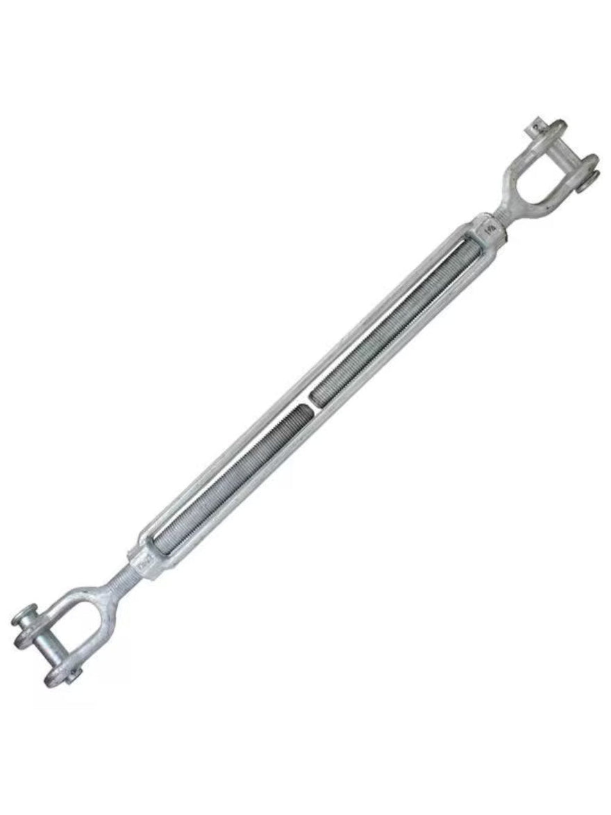 Turnbuckles Jaw & Jaw 24in. X 1-1/2in. Heavy Duty Galvanized Steel Rigging Hardware - New Surplus