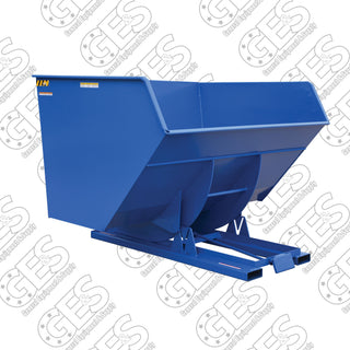 Vestil D-500-HD 5 Cubic Yard Heavy-Duty Self-Dumping Steel Forklift Hopper - Reconditioned