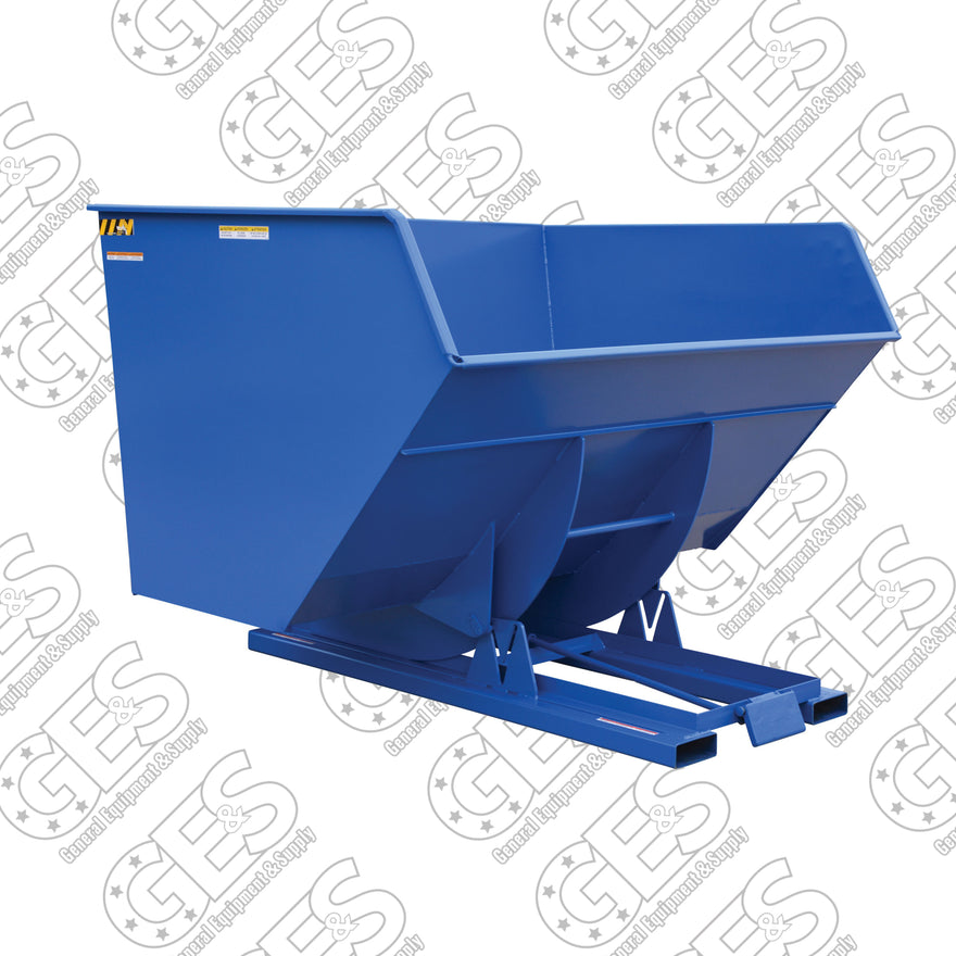 Vestil D-500-HD 5 Cubic Yard Heavy-Duty Self-Dumping Steel Forklift Hopper - Reconditioned