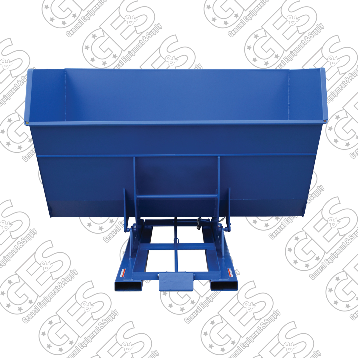 Vestil D-500-HD 5 Cubic Yard Heavy-Duty Self-Dumping Steel Forklift Hopper - Reconditioned