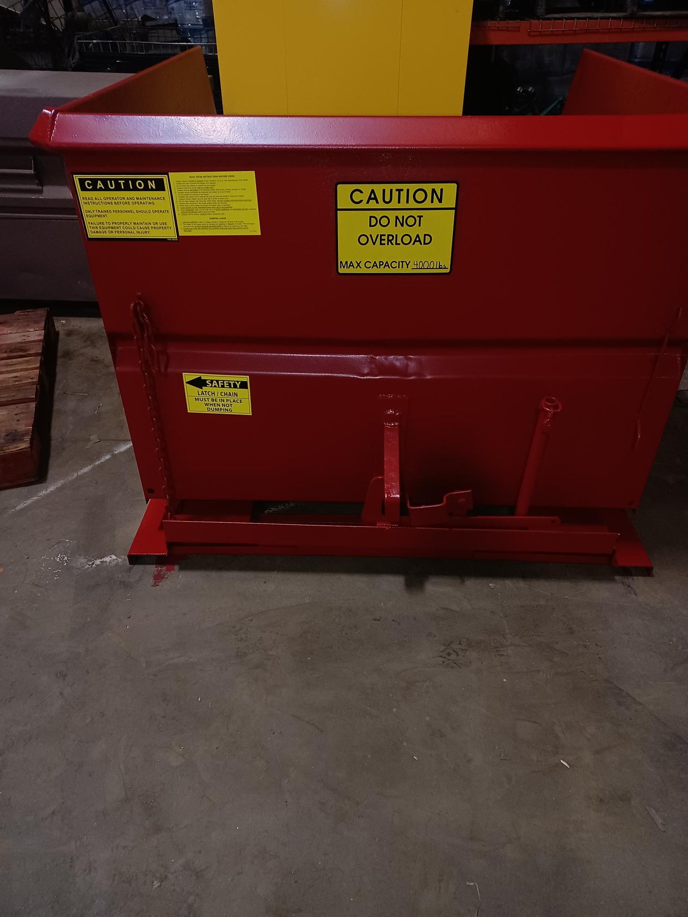Dump Hopper 2 Cubic Yard Medium Duty Forklift Hopper -  Reconditioned