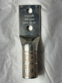 Burndy YA442N – 1000 kcmil CU 2‑Hole Long Barrel Lug - New Surplus