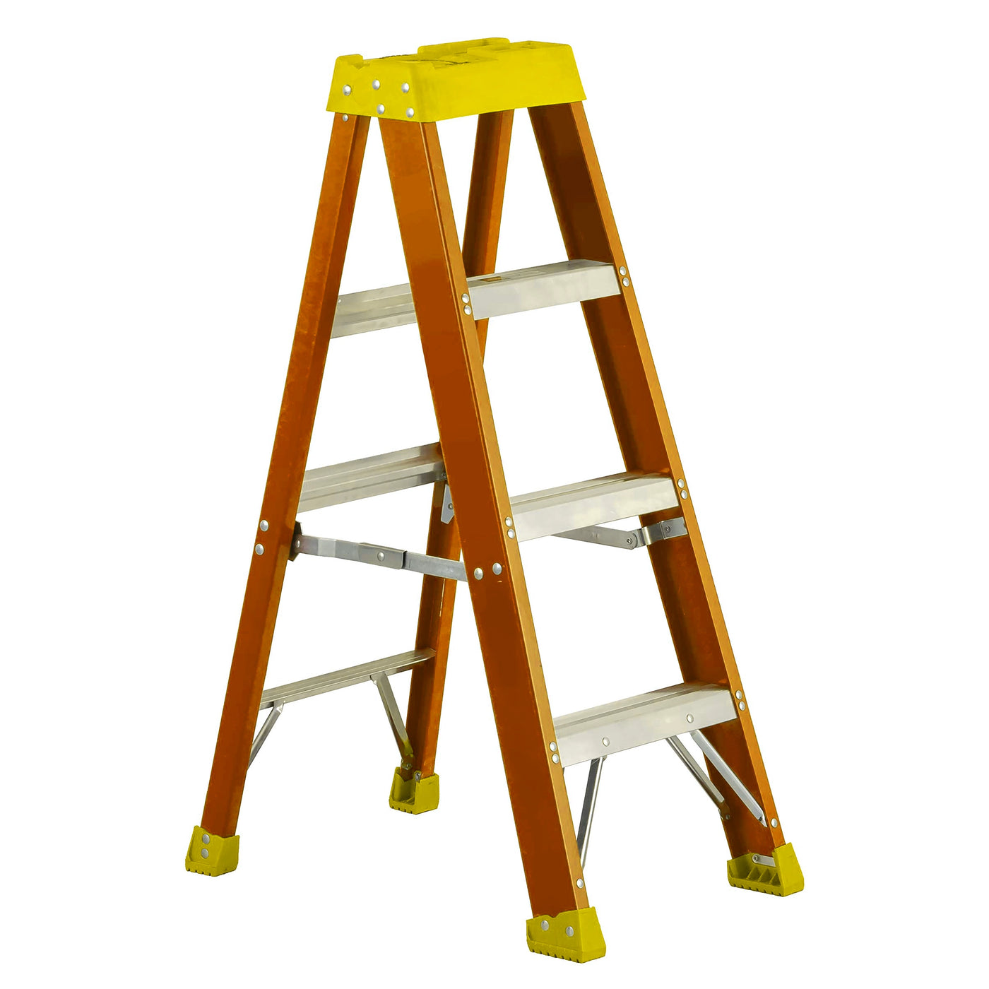 GE&S Fiberglass Step Ladders, 4ft-8ft