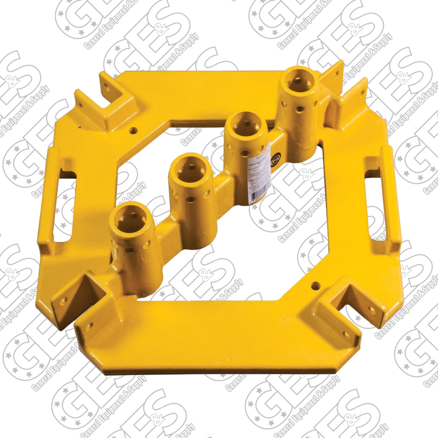 Guardian 15178 QuickSet Multi Directional Guardrail Base Plate Powder Coated Steel 21.5 x 21.5 in - Reconditioned