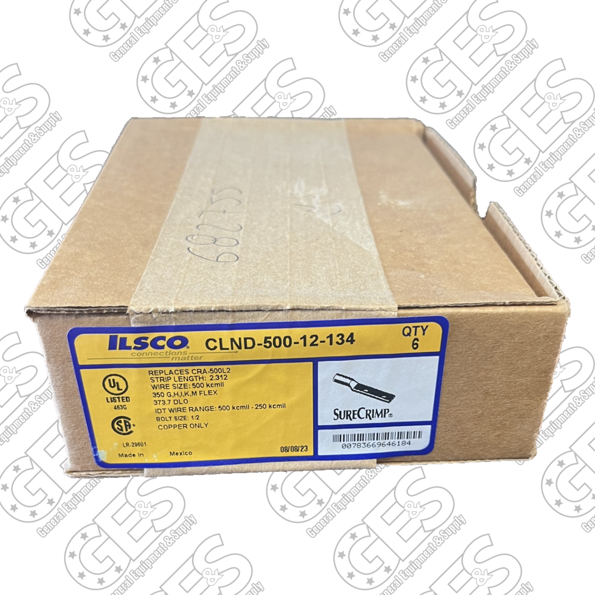Ilsco CLND-500-12-134 2-Hole Lug - New Surplus