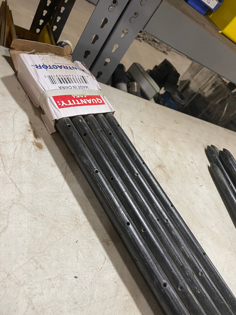 Contractor SS87x24RH Nail Stakes, 7/8" X 24", 10 Holes, 10 Per Box- New Surplus