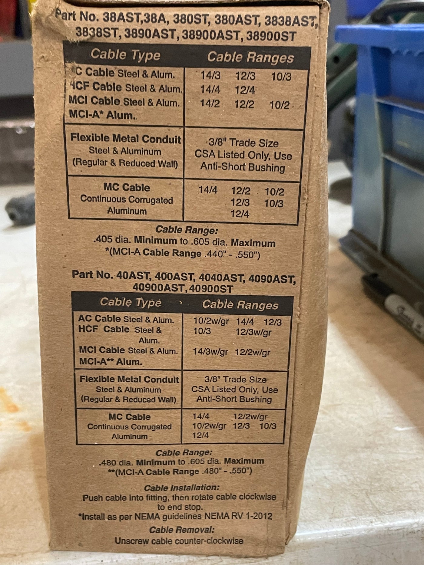 Arlington 4010AST SNAP2IT Connector 50 per box - New Surplus