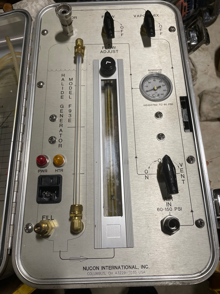 Nucon International F-1000-HG Halide Gas Generator- Used