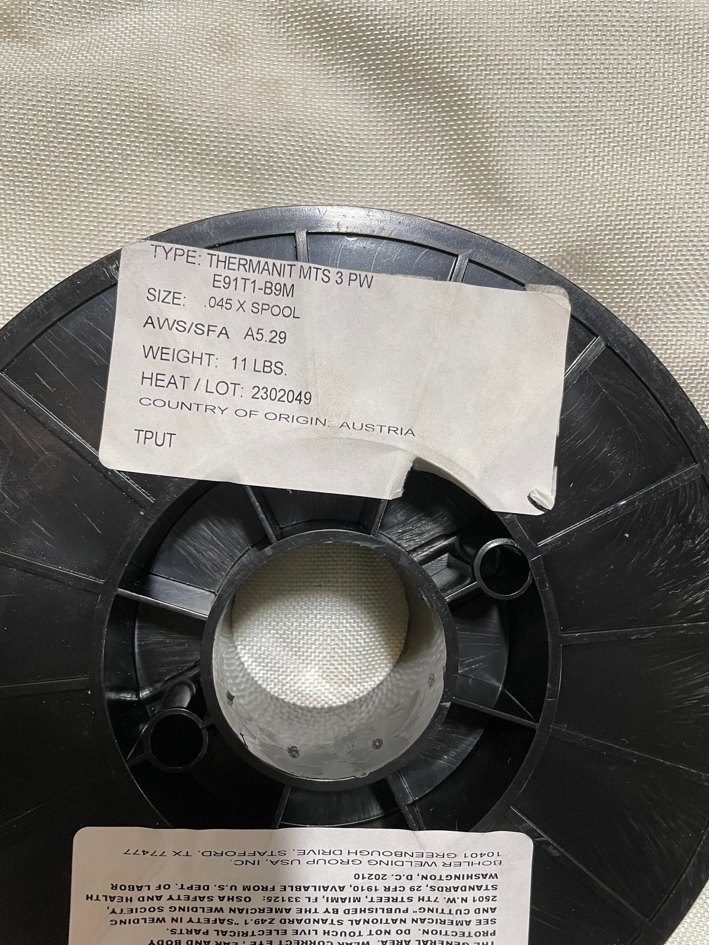 Bohler Thermanit E91T1-B9M Gas Shielded Flux Cored Tubular Low Alloy - New Surplus