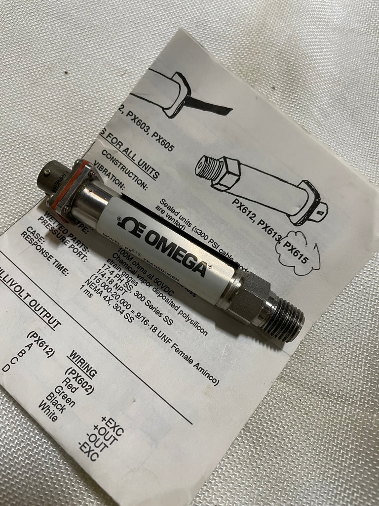 Omega PX615-5KG1 General Purpose Pressure Transducers with Adjustable Zero & Span-New Surplus