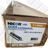 NICOR Altair LSA-1-6-I-U-40-V-W-S 6' Architectural LED Direct/Indirect Linear Fixture - New Surplus