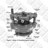 Ridgid 36620 141 Receding Geared Threader for 2-1/2in. to 4in. Diameter Conduit Reconditioned