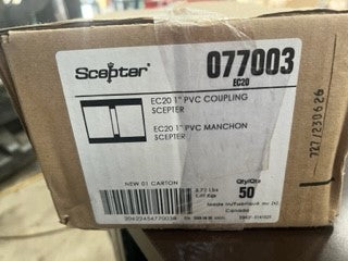 IPEX EC20 1" PVC Coupling Scepter QTY 50 - New Surplus