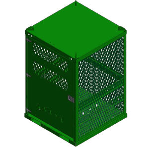 Saf-T-Cart STS-20-FW-2 Cylinder Cage Storage Cabinet  - Reconditioned