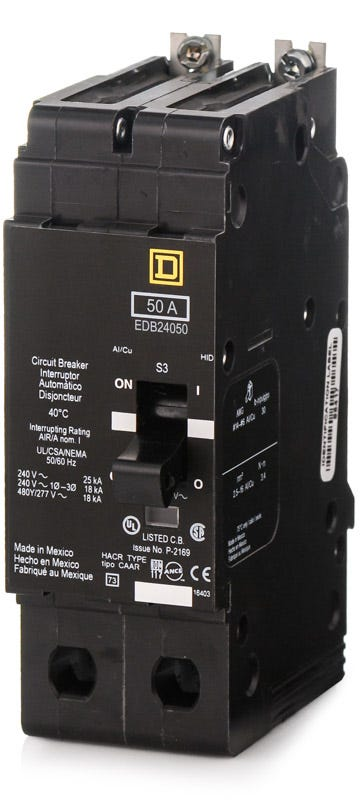 Schneider Electric EDB14050 Square D Circuit Breaker 50A 1P - New Surplus