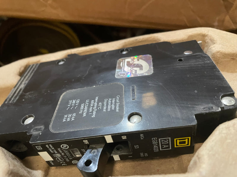 Schneider Electric EDB14020 Square D Bolt On Circuit Breaker - New Surplus