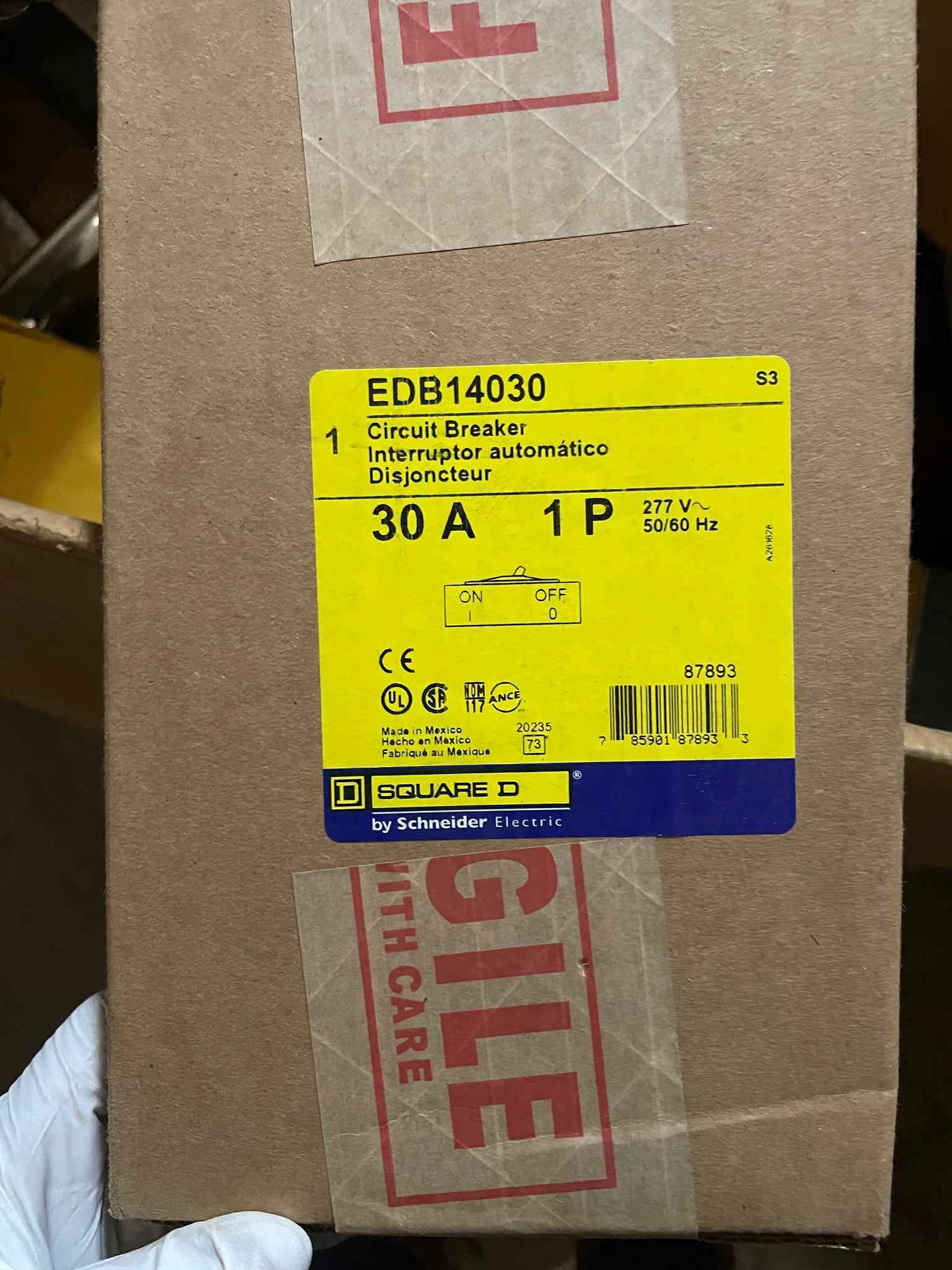 Edb14030 Schneider Electric EDB14030 Square D Circuit Breaker 30A 1P - New ...